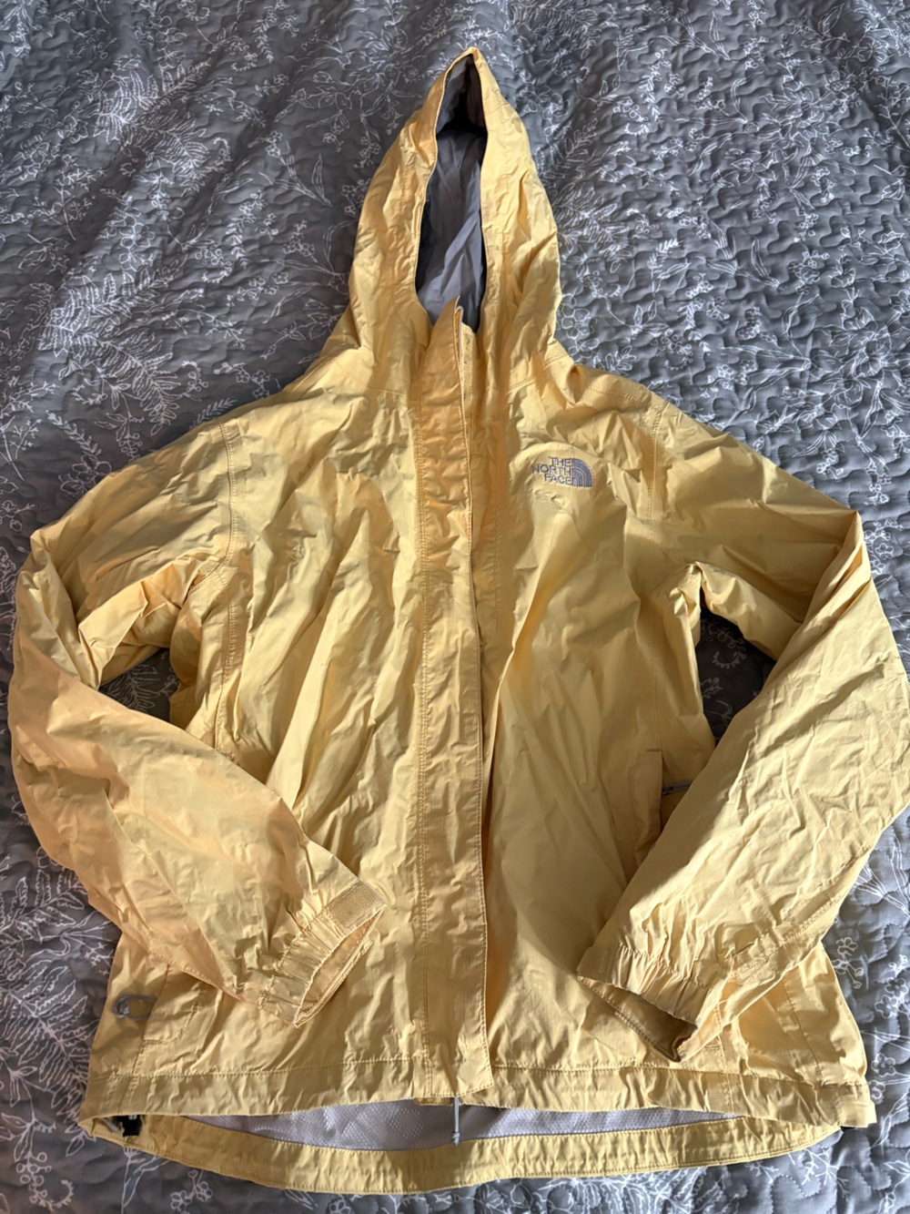 The North Face Women's Yellow Packable Rain Shell